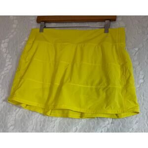 Lululemon Pace Setter Running Tennis Golf Athletic Skirt Skort Ray Yellow 10